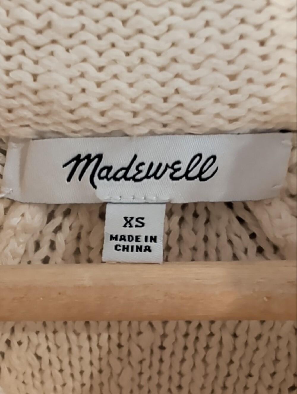 Madewell Cream Cable-Knit Sleeveless Midi Dress - Picture 2 of 4